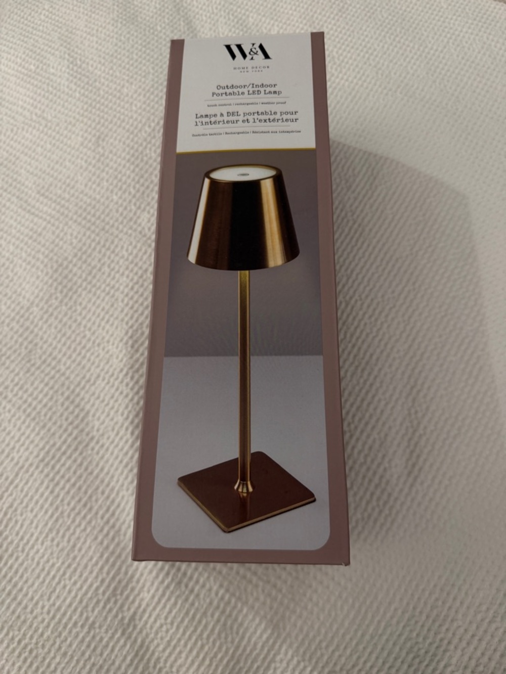 W&N Portable Outdoor/Indoor LED Table Lamp - Metallic Gold